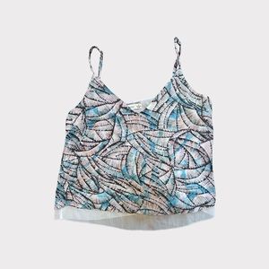 Patterned Chiffon Cami Blouse